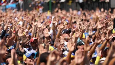 Marcha opositora en Caracas (Venezuela)