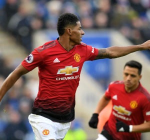 Rashford celebra un gol Rashford celebra un gol