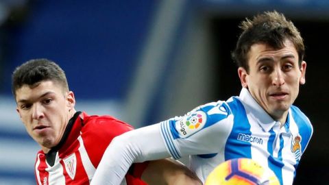 El jugador de la Real Sociedad, Mikel Oyarzabal. 