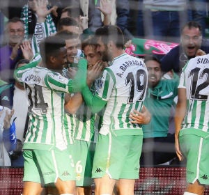 El Betis celebra un gol El Betis celebra un gol