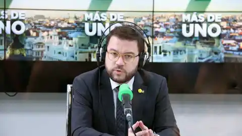 Pere Aragonés, vicepresidente de la Generalitatt Catalana, durante su entrevista en Onda Cero Pere Aragonés, vicepresidente de la Generalitatt Catalana, durante su entrevista en Onda Cero
