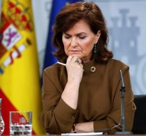 La vicepresidenta del Gobierno, Carmen Calvo La vicepresidenta del Gobierno, Carmen Calvo