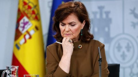 La vicepresidenta del Gobierno, Carmen Calvo