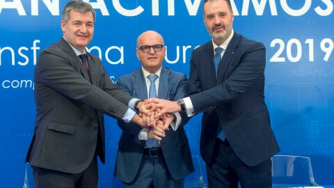 santiago novoa, manuel baltar e rub&eacute;n saavedra