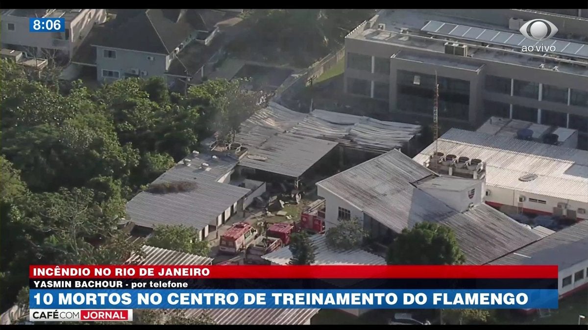 Un incendio en la ciudad deportiva del Flamengo deja diez muertos y tres heridos Un incendio en la ciudad deportiva del Flamengo deja diez muertos y tres heridos