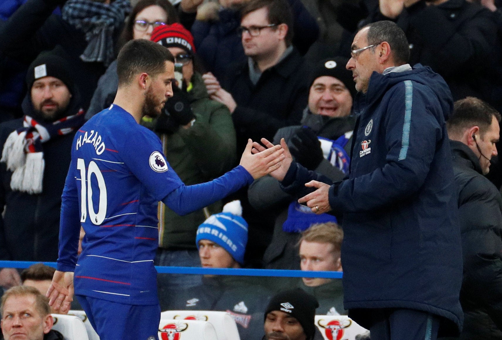 Sarri: "Hazard es el mejor jugador de Europa, pero es su decisión y quiero verle feliz" Sarri: "Hazard es el mejor jugador de Europa, pero es su decisión y quiero verle feliz"