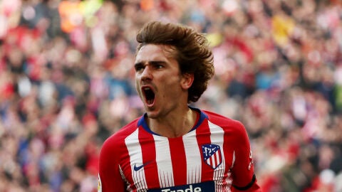 Griezmann celebra su gol contra el Real Madrid