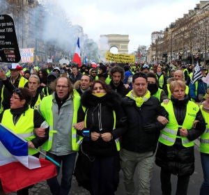 Protesta de los chalecos amarillos en París Protesta de los chalecos amarillos en París