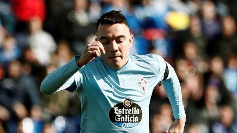 Iago Aspas, en acci&oacute;n contra el Getafe