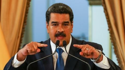 Nicol&aacute;s Maduro durante una rueda de prensa