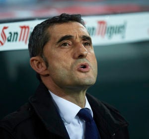 Ernesto Valverde, durante el partido contra el Athletic Ernesto Valverde, durante el partido contra el Athletic