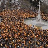Imagen de la concentración en la plaza de Colón de Madrid
