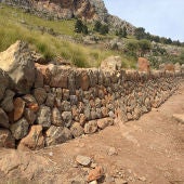 Un gragmento de 'pedra en sec' en la Serra de Tramuntana de Mallorca.