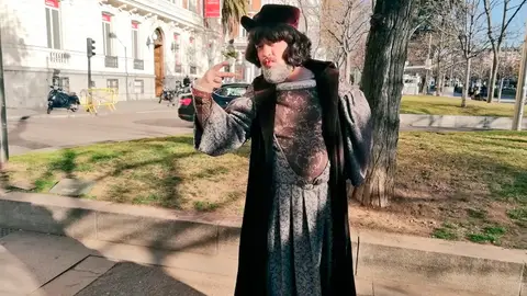 Goyo Jiménez disfrazado de Cristóbal Colón Goyo Jiménez disfrazado de Cristóbal Colón