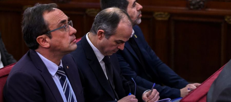 Los procesados en el juicio del 'procés', Josep Rull, Jordi Turull y Jordi Sánchez Los procesados en el juicio del 'procés', Josep Rull, Jordi Turull y Jordi Sánchez