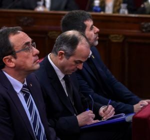 Los procesados en el juicio del 'procés', Josep Rull, Jordi Turull y Jordi Sánchez Los procesados en el juicio del 'procés', Josep Rull, Jordi Turull y Jordi Sánchez