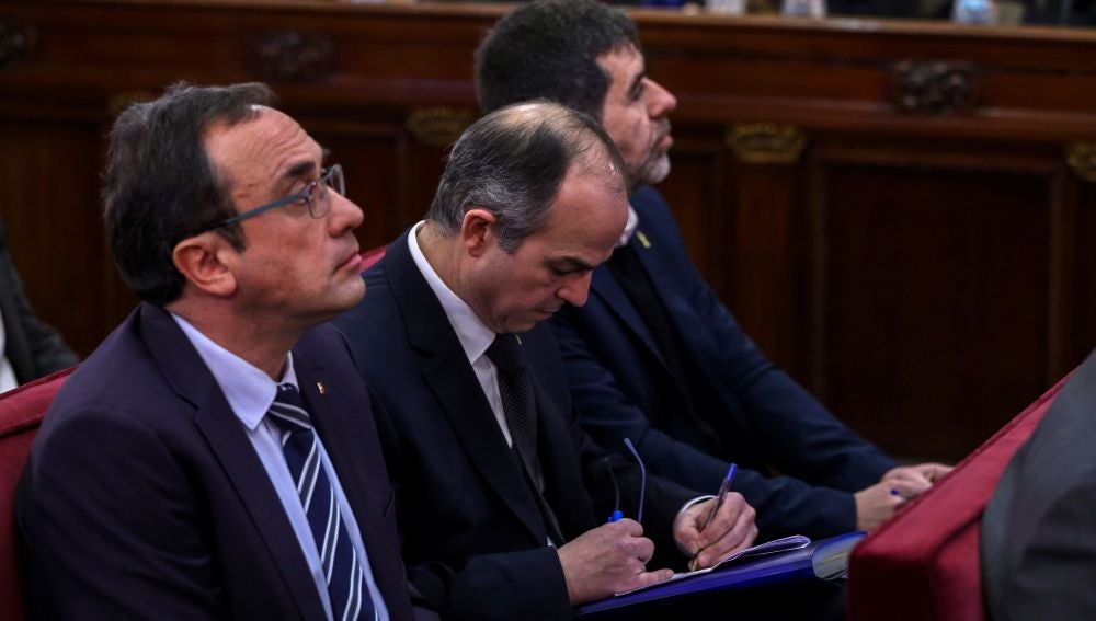 Los procesados en el juicio del 'procés', Josep Rull, Jordi Turull y Jordi Sánchez