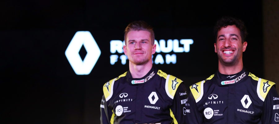 Daniel Ricciardo y Nico Hülkenberg, pilotos de Renault Daniel Ricciardo y Nico Hülkenberg, pilotos de Renault