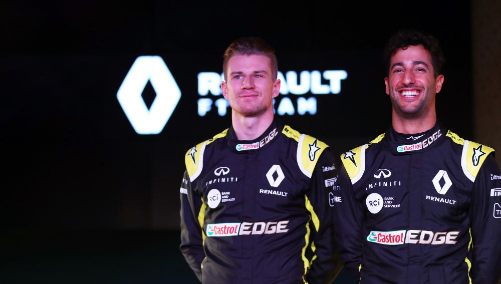Daniel Ricciardo y Nico Hülkenberg, pilotos de Renault
