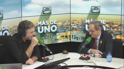 Quim Torra en Más de uno: "Tomo muchas decisiones sin consultar con Puigdemont" Quim Torra en Más de uno: "Tomo muchas decisiones sin consultar con Puigdemont"