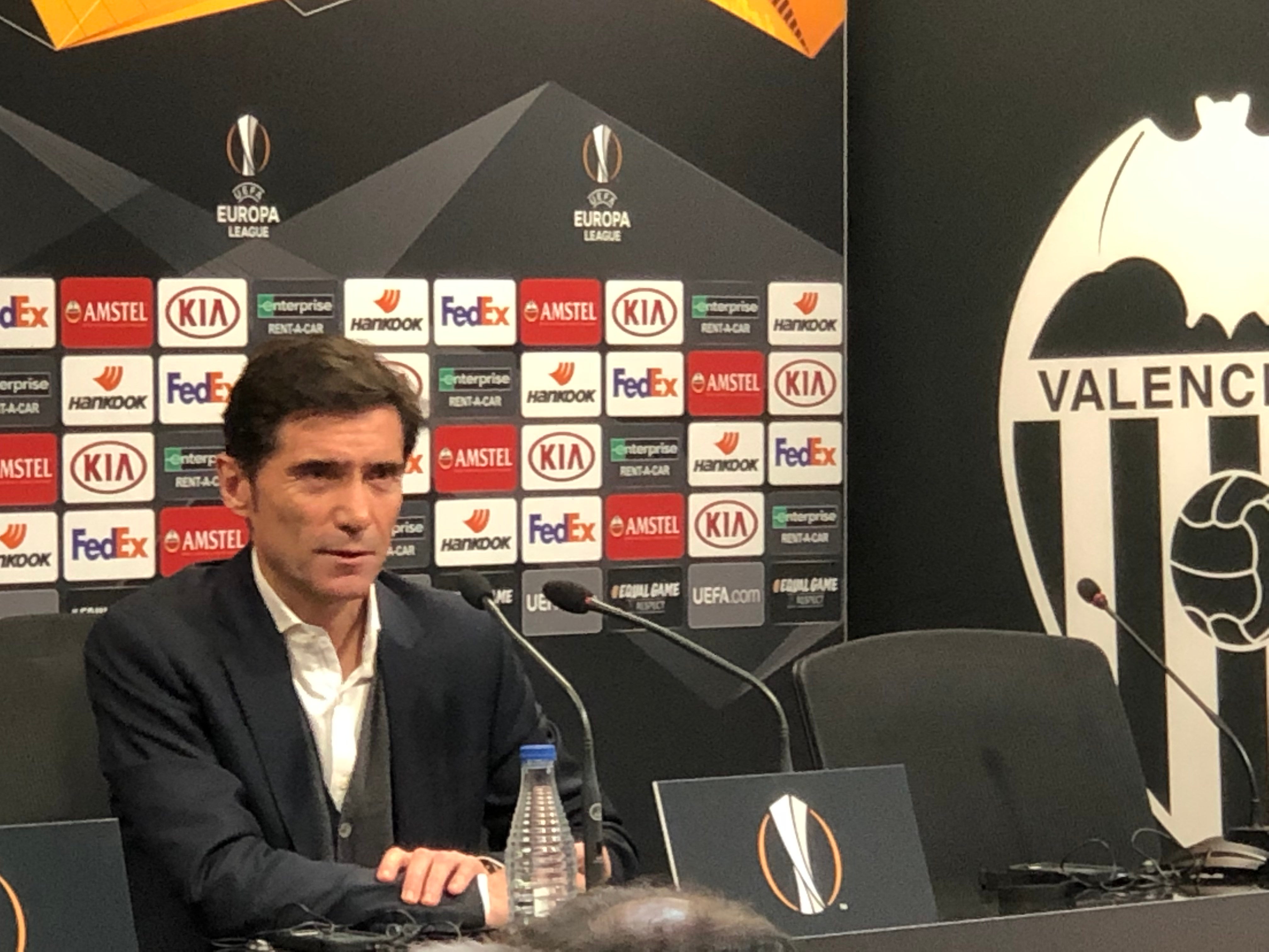 Marcelino: "Creo que será difícil que Garay vuelva a jugar antes del parón" Marcelino: "Creo que será difícil que Garay vuelva a jugar antes del parón"