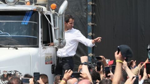 Imagen de Juan Guaid&oacute; en la frontera de Venezuela