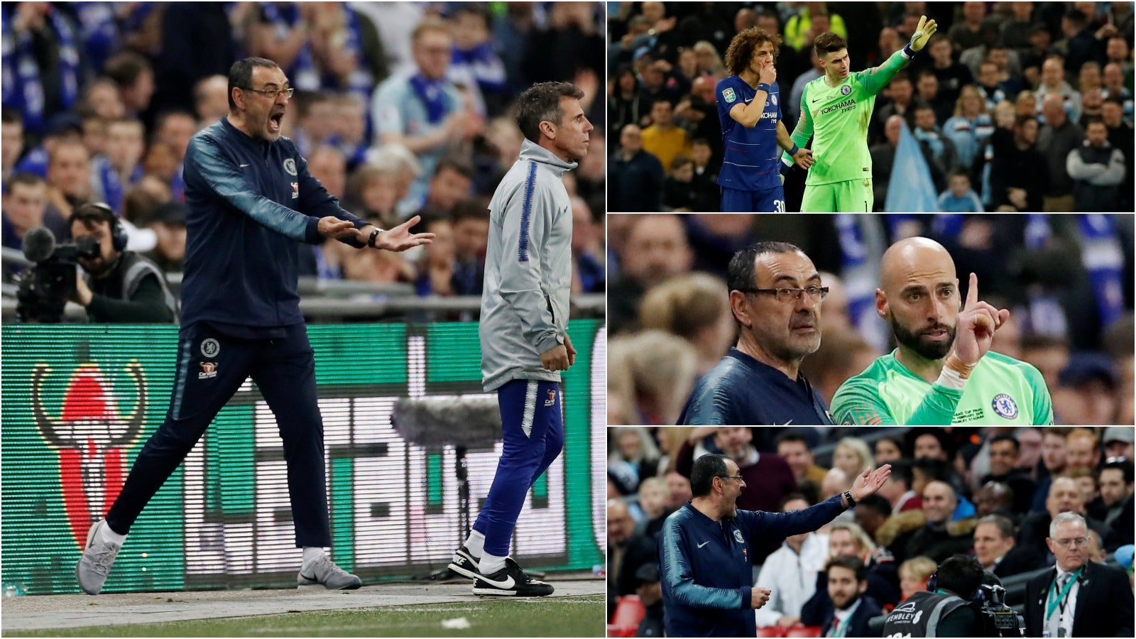 ¡Lo nunca visto en Wembley! Sarri quiso sustituir a Kepa y éste no quiso salir ¡Lo nunca visto en Wembley! Sarri quiso sustituir a Kepa y éste no quiso salir