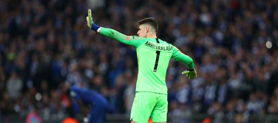 Kepa Arrizabalaga pide no ser cambiado en Wembley Kepa Arrizabalaga pide no ser cambiado en Wembley