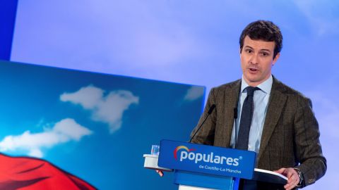 El presidente del Partido Popular, Pablo Casado