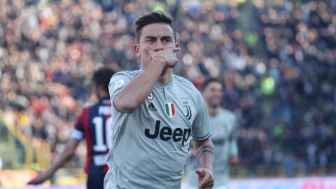 Paulo Dybala celebra su gol ante la Bolonia