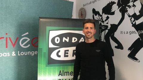 Juan Carlos Real, jugador de la UD Almer&iacute;a, en Onda Deportiva