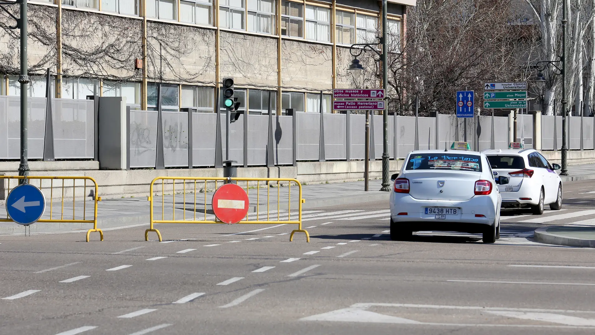 Corte de tráfico en el centro de Valladolid por el aumento de la contaminación