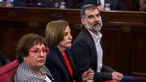 Jordi Cuixart y Carme Forcadell Jordi Cuixart y Carme Forcadell