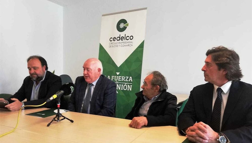 Joaquin Garrido, Joaquín Pérez, Juan Perán y Antonio González, miembros de Cedelco