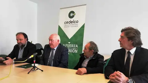 Joaquin Garrido, Joaquín Pérez, Juan Perán y Antonio González, miembros de Cedelco Joaquin Garrido, Joaquín Pérez, Juan Perán y Antonio González, miembros de Cedelco