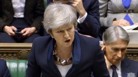 Imagen de archivo de la primera ministra brit&aacute;nica, Theresa May