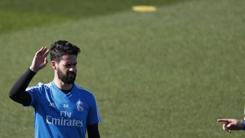 Isco, en un entrenamiento del Real Madrid. 