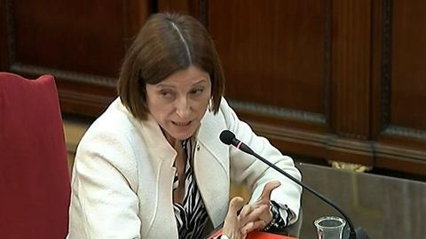 La expresidenta del Parlament Carme Forcadell durante su declaraci&oacute;n