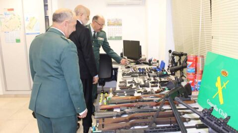 Armas incautadas por la Guardia Civil