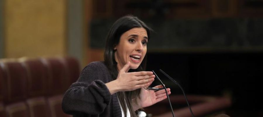 La portavoz de Unidos Podemos, Irene Montero La portavoz de Unidos Podemos, Irene Montero