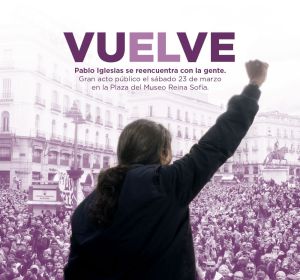 Imagen con la que Podemos ha anunciado la vuelta de Pablo Iglesias Imagen con la que Podemos ha anunciado la vuelta de Pablo Iglesias