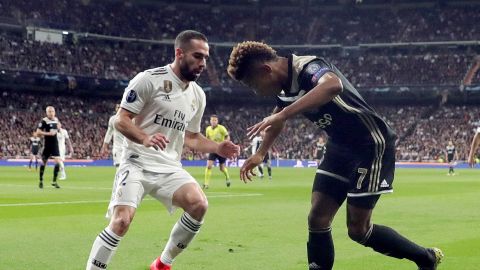 Carvajal, durante el partido del Madrid ante el Ajax