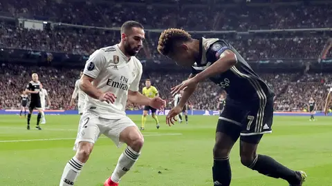 Carvajal, durante el partido del Madrid ante el Ajax Carvajal, durante el partido del Madrid ante el Ajax