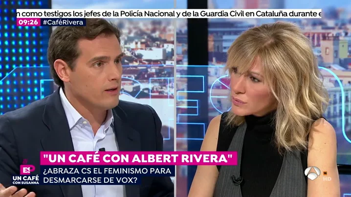 Albert Rivera con Susanna Griso cafe