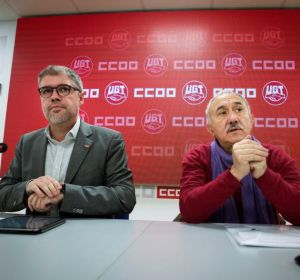 Los secretarios generales de UGT y CCOO, Unai Sordo y Pepe Álvarez Los secretarios generales de UGT y CCOO, Unai Sordo y Pepe Álvarez