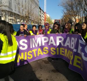 Cabecera de la manifestación del 8 de marzo en Madrid Cabecera de la manifestación del 8 de marzo en Madrid