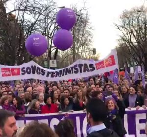 Begoña Gómez, la mujer de Pedro Sánchez, en la cabecera de la manifestación del 8 de marzo Begoña Gómez, la mujer de Pedro Sánchez, en la cabecera de la manifestación del 8 de marzo