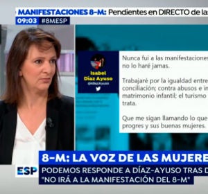 Carolina Bescansa, diputada de Podemos, en Espejo Público Carolina Bescansa, diputada de Podemos, en Espejo Público