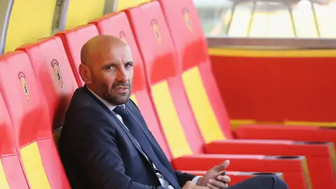 Monchi, durante un desplazamiento de la Roma Monchi, durante un desplazamiento de la Roma