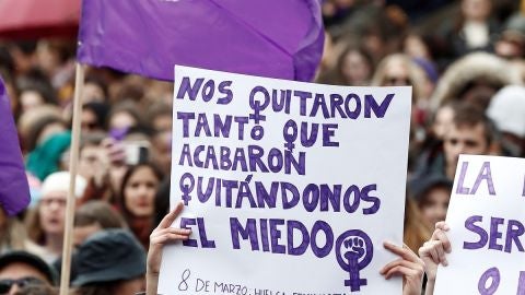 Huelga feminista en Pamplona